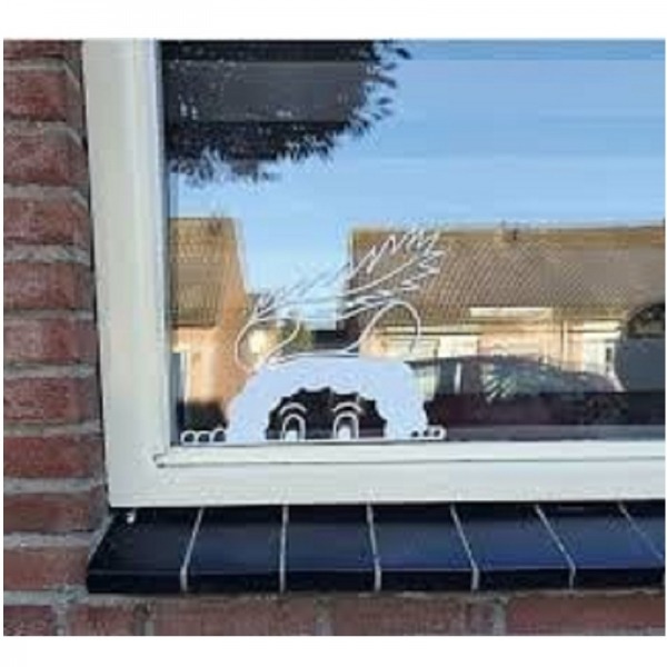 Gluurpietje Sinterklaas FlexMade raamdecoratie raamfolie sfeer